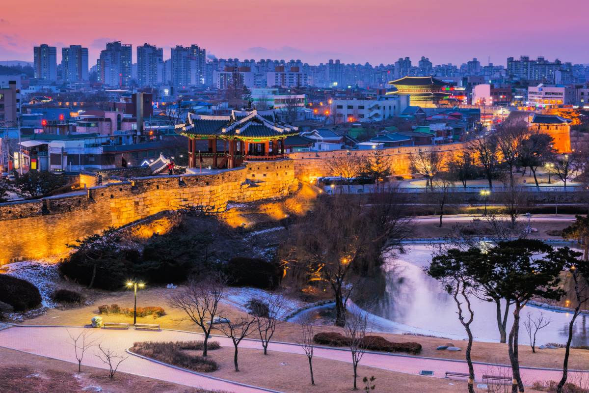 Hwaseong Fortress wall Suwon City