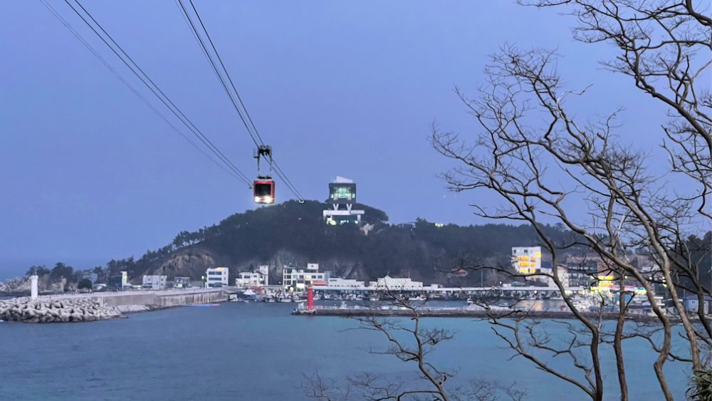 Samcheok Marine Cable Car eve view